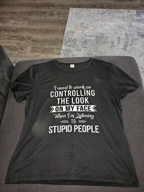 Black Graphic Tee with White Text - Casual Men’s Shirt